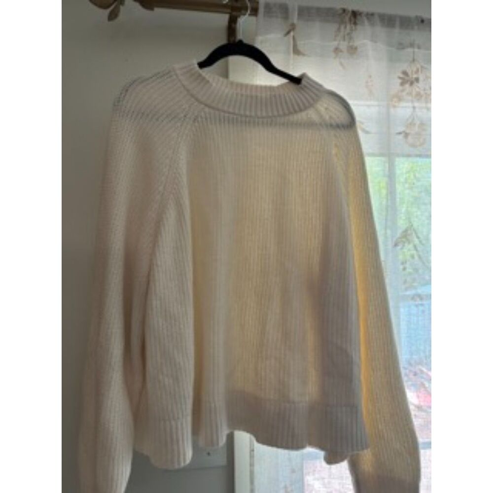 Old Navy Cream Ribbed Mock Neck Sweater XXL
